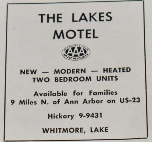 Lakes Motel - Old Print Ad